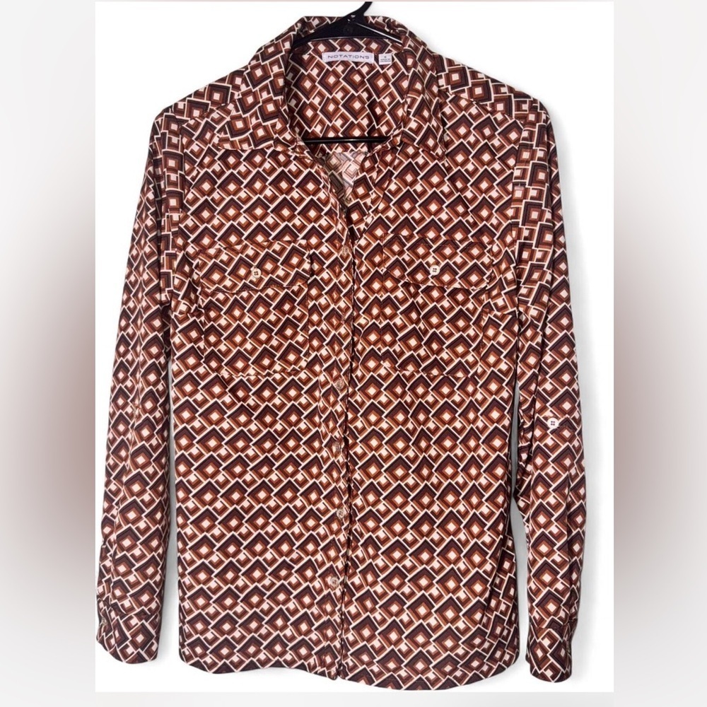 Notations Geometric Top in Orange and White